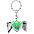 thumbnail image 1 of Máscara de carnaval Llavero de alas de ángel en forma de corazón, 1 of 3