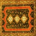 thumbnail image 1 of Ahgly Company Machine Washable Indoor Square Persian Yellow Traditional Area Rugs, 5' Square, 1 of 4