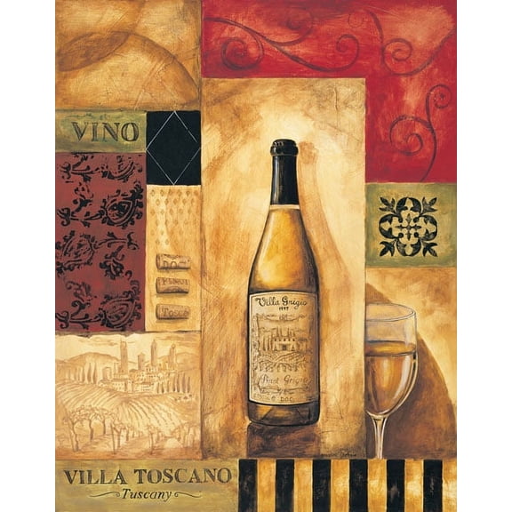 Villa Toscano - Mini Spirits Tuscan Drink Awesome Alcohol Sign Italian Best Vino Wall Poster 16X20