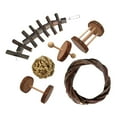 thumbnail image 2 of Juguetes de conejillo de de madera, bolas tejidas de zanahoria y maíz, B Yuyangstore Juguetes de madera para hámster, 2 of 8