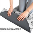 thumbnail image 3 of BlackWhite Lemon Fruit Slices White Pattern Hot Yoga Mat Towel Non Slip for Hot Yoga - Quick-Drying Yoga Mat Cover with 4 Corner Pockets with Travel Bag - Hot Yoga Towel Non Slip 74"x26", 3 of 6