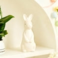 thumbnail image 5 of Ceramic Easter Bunny Decor, Hugging Belly Bunny Statue, Cute Home Desk Decoration for Home Desk Shelf Decor(White), 5 of 6
