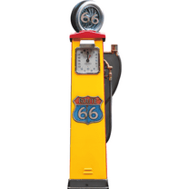SP13493 Vintage Yellow 1930 Route 66 Gas Pump Cardboard Cutout Standee Standup