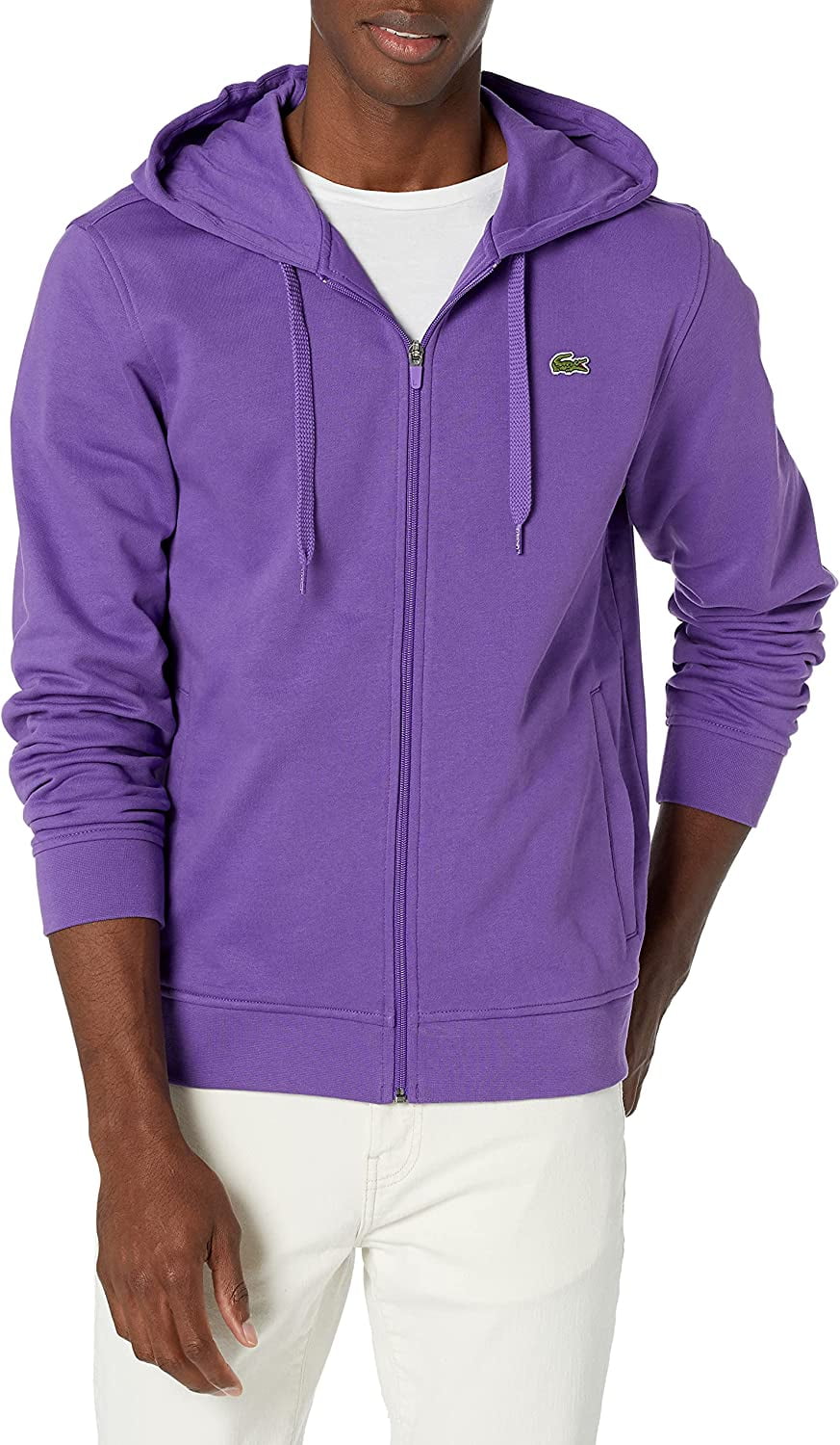 Lacoste Mens Sport Full Zip Light Weight Hooded Tennis Jacket Jacket 