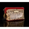 Project Runway Antique Fashion Sketch Cosmetic Case, Red Trim