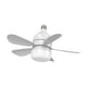 thumbnail image 1 of Ventilador de techo LED con luz E27, accesorio de iluminación silencioso, bombilla de 4 velocidades de viento, lámpara de ventilador para sala de, 1 of 9