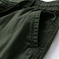 thumbnail image 6 of Eryao Knee Length Lounge Shorts for Men Casual Elastic Waist Drawstring Shorts with Pockets Summer Beach Vacation Short Pants,Army Green,34, 6 of 9