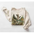 thumbnail image 5 of Retro Mallard Ducks Summer Scene Sweatshirt - 90s Duck Wildflower Nature Birding Outfit, 5 of 5
