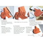 Deep Red Stamps Rose Engraving Rubber Cling Stamp 2.1 x 2 inches.
