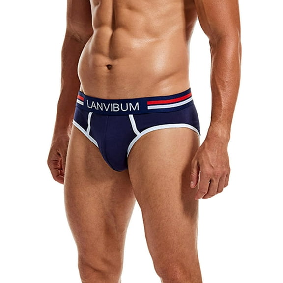 Ketyyh-chn99 Underwear for Men Men's Fashion Briefs Stretch Trunk Low Rise Breathable Hipster Underwear Navy,2XL