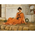 thumbnail image 2 of John William Godward 18x15 Gold Ornate Wood Frame and Double Matted Museum Art Print Titled - Repose, the Flower Girl (1899), 2 of 4