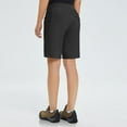 thumbnail image 5 of BALEAF Women's Long Shorts 9" Quick Dry Hiking Bermuda Cargo for curvy Lightweight knee Length Shorts w Pockets Black Size L, 5 of 7