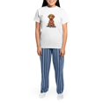 thumbnail image 4 of CafePress - Smooth Red Dachshund Women's Light Pajamas - Women's Short Sleeve Print T-Shirt and Pants Light Cotton Pajama Set, 4 of 7
