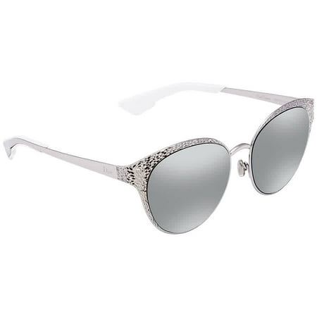 Dior Unique Grey Mirror Square Ladies Sunglasses DIORUNIQUE 010/KP 52