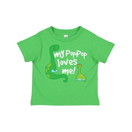

Inktastic My Pop Pop Loves Me Dinosaur Gift Toddler Boy or Toddler Girl T-Shirt