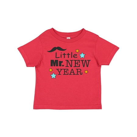 

Inktastic Little Mr New Year with Mustache and Stars Gift Toddler Boy Girl T-Shirt