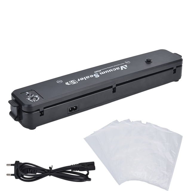 Máquina de sellado al vacío ZHCH 90W -60kPa Sellador de alimentos compacto automático portátil con bloqueo de seguridad Enchufe europeo 100-240V