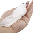 thumbnail image 2 of 12 piezas decorativas palomas falsas pájaros blancos con clip adorno de árbol de Navidad, 2 of 5