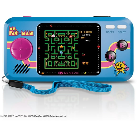My Arcade MS. PAC-Man Pocket Handheld Video Game, Blue