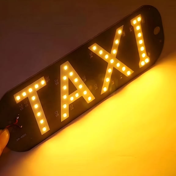 HIBIBUD Lighted LED Sign For USB Plug LED Light Sign For Car Windshield Taxi Sign Light Windshield Sticker Cab Indicator Light Taxi （Use The Heating Interface For Power Supply）