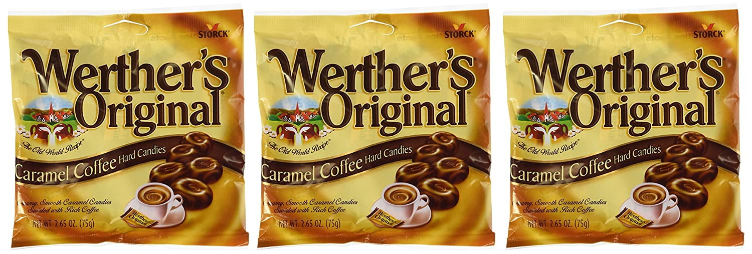 Werthers Original Caramel Coffee Hard Candies 2.65 oz 3 pack