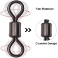 thumbnail image 2 of Rolling Barrel Fishing Swivel Black Nickle Fishing Hook Line Connector Fishing Tackle Accessories 30LB to 335LB, 2 of 7