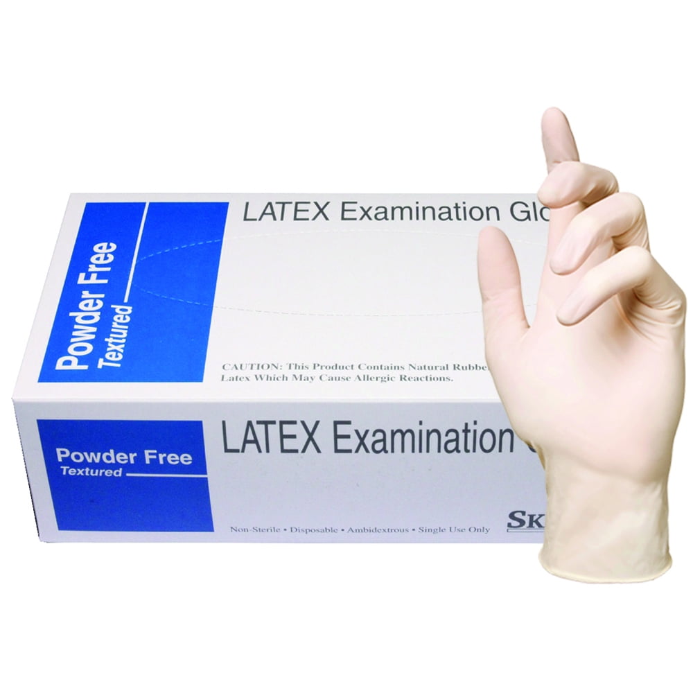 Skintx Medical Grade Latex Disposable Gloves, 90015LBX, (Pack of 100