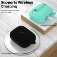thumbnail image 3 of IBAOLEA Compatible with AirPods Pro Case, Protective Silicone Cover Compatible with AirPods Pro (2019) Black, 3 of 8