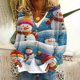 thumbnail image 1 of Puntoco Chaqueta Informal Con Botones Y Estampado Navideño Para Mujer, 1 of 5