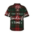 thumbnail image 3 of Daiia Wonderful Time Christmas Hawaiian Shirt for Men Gentle Cotton Regular Short Sleeve Casual-X-Large, 3 of 9