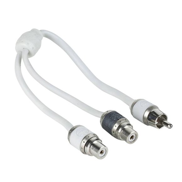 T-Spec V10RY2 v10 SERIES Quad-Twist RCA Y-Adapter,1 Mâle à 2 Femelles