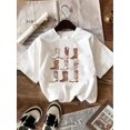thumbnail image 1 of One Piece Round Neck Printed T-shirt Round Neck Vintage Casual Printed T-shirt Top Women's Clothing, 1 of 6