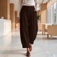 thumbnail image 4 of Cmfcve Barrel Pants for Women Summer Casual High Waisted Balloon Pants Boho Baggy Beach Wide Leg Pants, 4 of 6