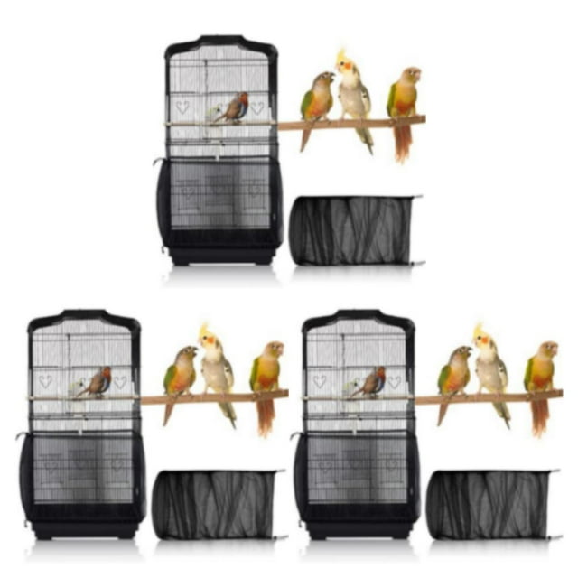 Transemion Exquisite Craft Net Cover Stable Fixation And Fine Stitching For Bird Cages No Loose Thread 3Set
