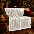 thumbnail image 3 of Winter Wonderland Elegant Snowflake, Festive Holiday Scene, Warm Flannel Blanket for Living Room and Family Room, Art Lovers Housewarming Gift, Festive Home Decor, 3 of 9