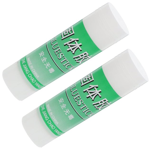 HLONK2 Pcs Grands Bâtons de Colle Bâtons de Colle Lentilles Diapositives en Papier Composite Étudiant Blanc Uni