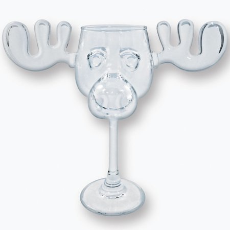 Christmas Vacation Moose Mug Wine Glass  Holds 8 Ounces  Handmolded