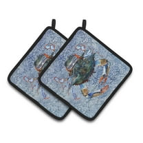 Crab Pair of Pot Holders