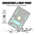 thumbnail image 5 of Dteck Case For Apple iPad 8th Generation 10.2-inch 2020,iPad 7th Gen 10.2" 2019 Shockproof 3 in 1 Design Rugged Hybrid Armor Rubber Hard Case Kickstand Protective Cover,Gray+Mint, 5 of 6