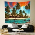thumbnail image 4 of PBOBRIICH Tropical Tapestry Wall Hanging,Sunset Beach Ocean Palm Tree Tapestries for Dorm Living Room Bedroom Decor, 4 of 5