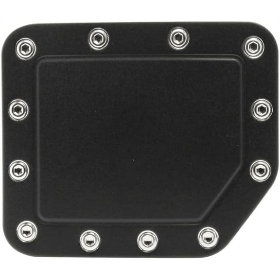 Cobra-Tek Fuel Tank Gas Door Cover Self Adhesive | Fits 2004-2015 Titan | Black Color