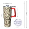 thumbnail image 2 of Beige Christmas Pine Cone Pattern Tumbler with Handle and Lid,40oz Double Wall Vacuum Insulated Tumbler,Cups Gift for Women and Men, 2 of 7