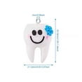 thumbnail image 2 of U8MO 10pcs Resin Tooth Pendants Mini Cute Charms With Tone Iron DIY Crafting 32~34mm, 2 of 8