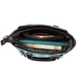 thumbnail image 5 of Lsque Turquoise Wooden1 Pattern Leather Rivet Shoulder Bag – Elegant Genuine Leather & Microfiber PU Crossbody with Detachable Adjustable Strap, 5 of 5