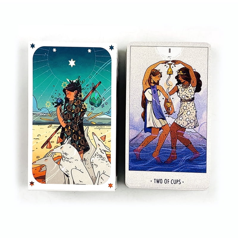 Tarot Cards 78pcs Deck Oracle English Edition Divination Borad Playing Card Games，Great For Beginners, Meditation & Party Games