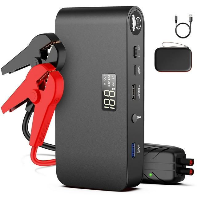 Starter portátil para coche BooKoo 4000A, batería de 16000 mAh