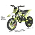thumbnail image 3 of Seipouy [US Fast Arrival] 49cc Kids Dirt Bike 2-Stroke - Mini Motorcycle with Front Rear Disc Brakes, Gas Dirt Bikes with Speeds up to 20 MPH, Off-Road Tires, Shock Absorption, Dirtbikes for Kids, 3 of 8