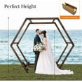 thumbnail image 5 of VINGLI Wooden Wedding 7FT Arbor, Wedding Arch for Ceremony, Heptagonal Photo Backdrop Stand for Parties, Garden Decorations, Backyard, 5 of 7
