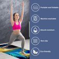 thumbnail image 2 of Peacock Feathers Yoga Mat Towel, Storage Bag, 72.8"x26.8" - Suitable for Yoga, Pilates, Fitness, Gym - Yoga Blankets and Gym Towel Included, 2 of 6