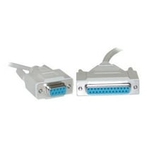CableWholesale 10D1-21410 Null Modem Cable DB9 Female to DB25 Female UL rated 8 Conductor 10 foot